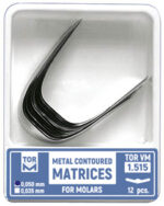 GR 1.515 Contoured Matrices for Molar 1 central ledge,12pcs 0,035
