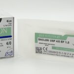 SM 9151519-45 DACLON NYLON MONOFIL 45 CM EP 1.5 USP 4/0 NEEDLE 3/8 CIR CUT. 19 MM