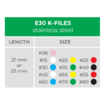 E30 S.S K Files 6s 25mm No.08