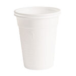 C38-WHITE PLASTIC CUPS , PCS 100