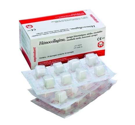 hamacallogen Septodont Hemocollagene sūkļi (15x15x8) N24 - Image 1